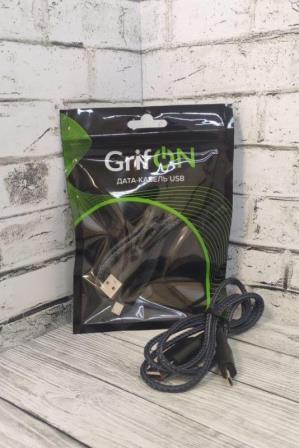 Кабель USB/Micro GrifON 1,0м (штекер 8мм) черный