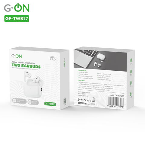 Наушники GrifON GF-TWS27 BT5.3 ANC вакуум белые