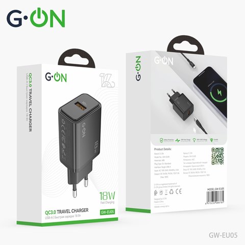 СЗУ USB G-ON GW-EU05 18W чёрный