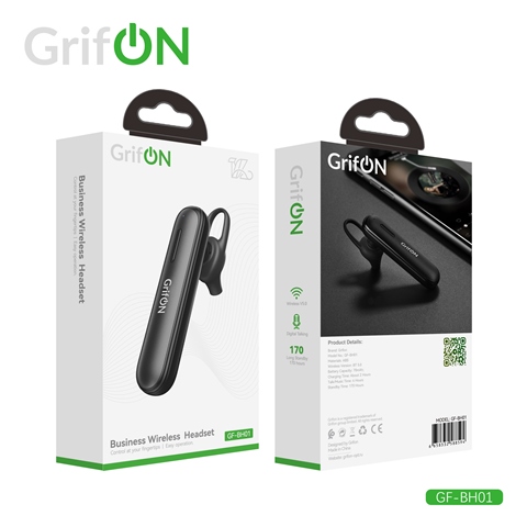 Bluetooth гарнитура GrifON GF-BH01 черная 