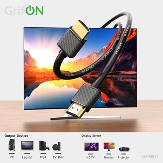 Кабель HDMI-HDMI GrifON GF-W01 4K 2м чёрный