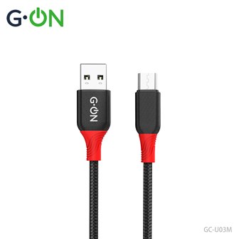 Кабель USB/Micro G-ON GC-U03 (тканевый)1м чёрный