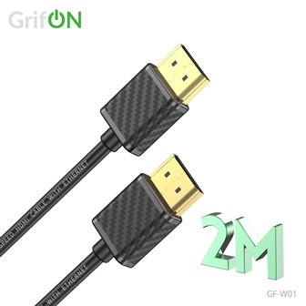 Кабель HDMI-HDMI GrifON GF-W01 4K 2м чёрный