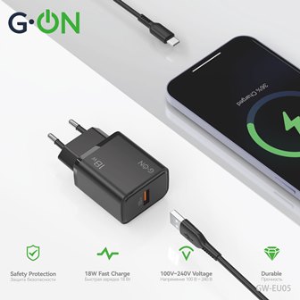 СЗУ USB G-ON GW-EU05 18W чёрный