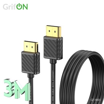 Кабель HDMI-HDMI GrifON GF-W01 4K 3м чёрный